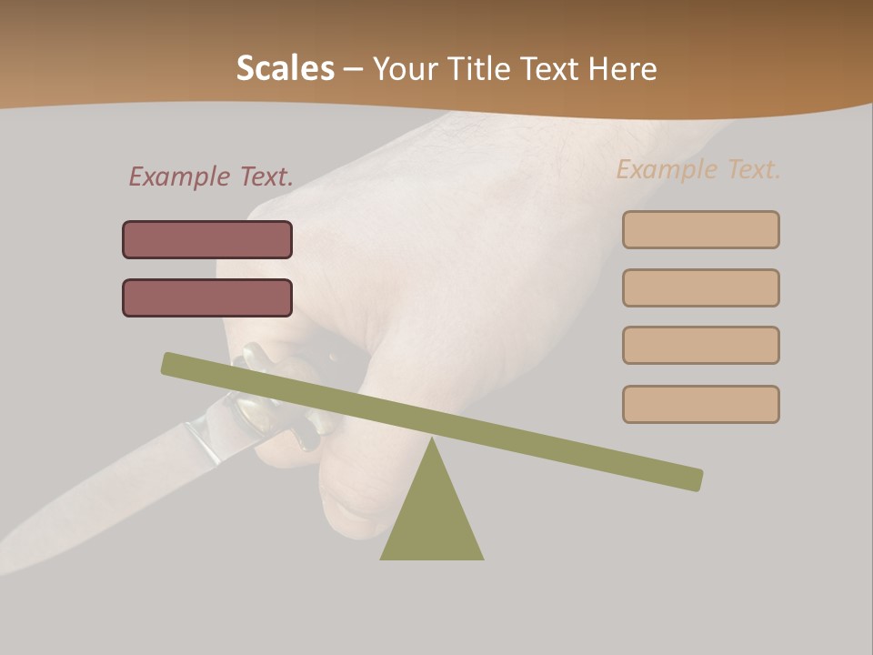 Knife In Hand PowerPoint Template