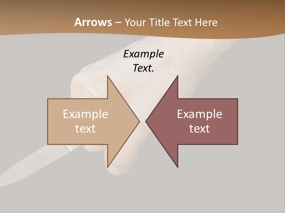 Knife In Hand PowerPoint Template
