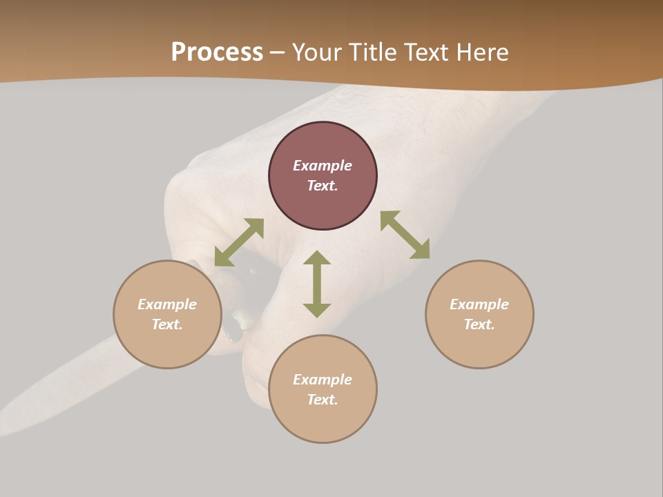 Knife In Hand PowerPoint Template