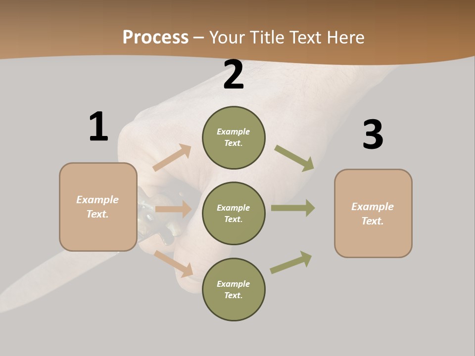 Knife In Hand PowerPoint Template