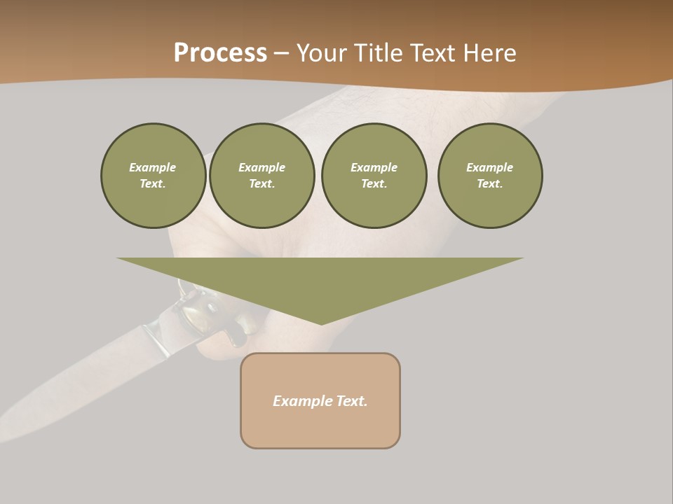 Knife In Hand PowerPoint Template