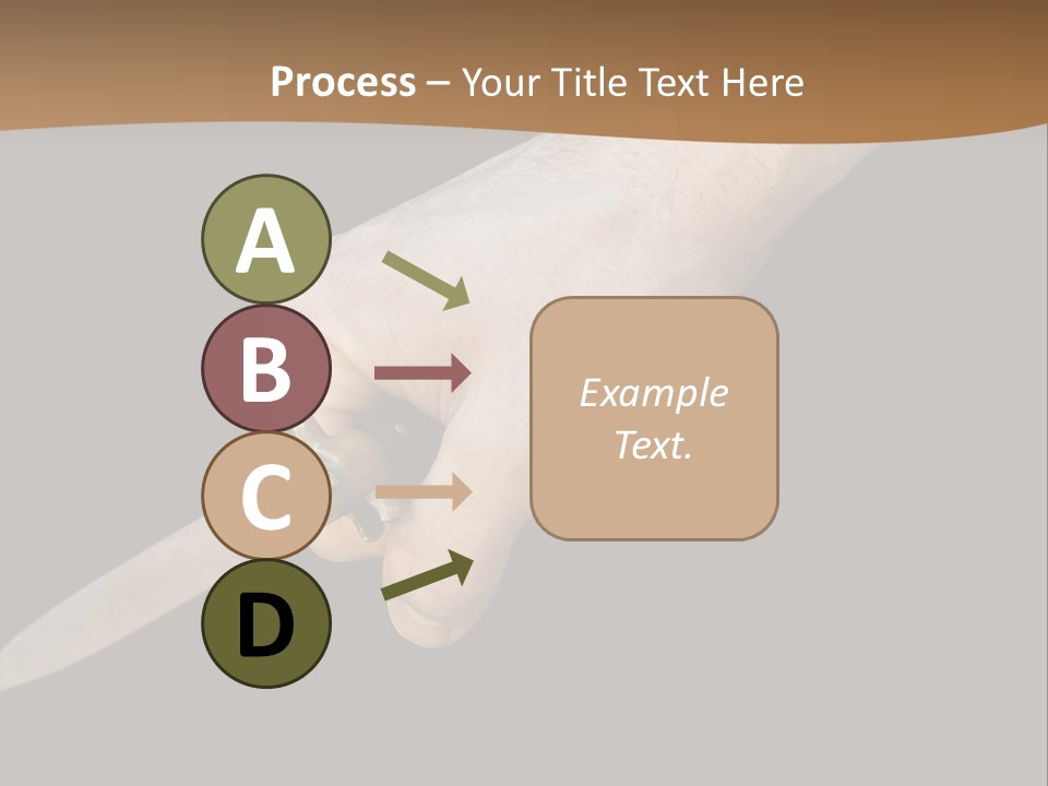 Knife In Hand PowerPoint Template