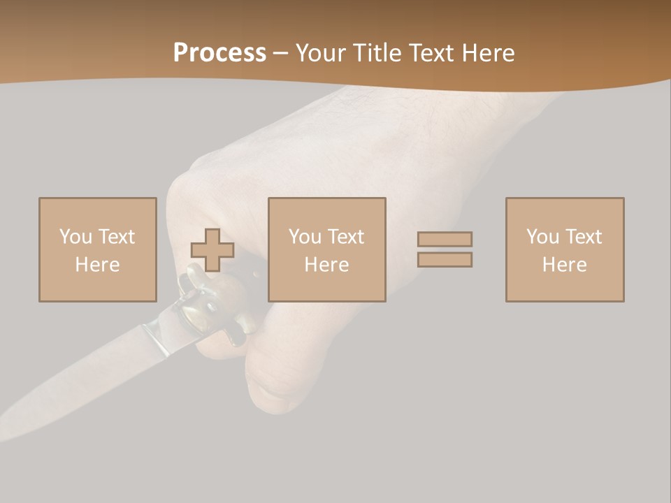Knife In Hand PowerPoint Template