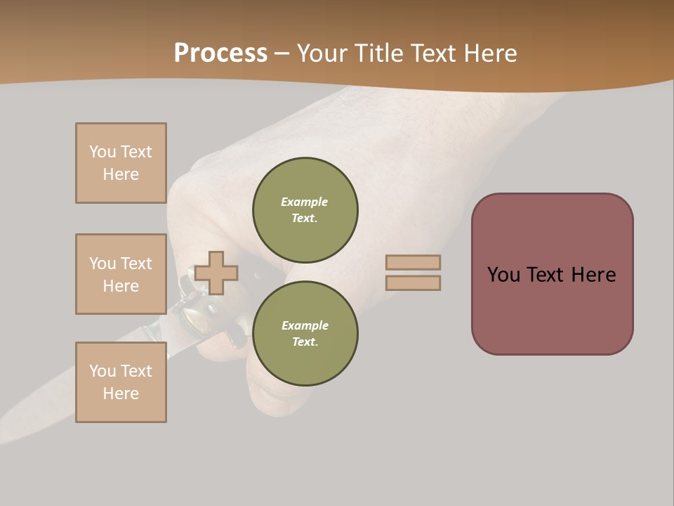 Knife In Hand PowerPoint Template