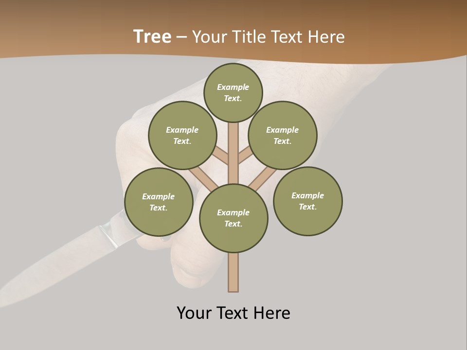 Knife In Hand PowerPoint Template