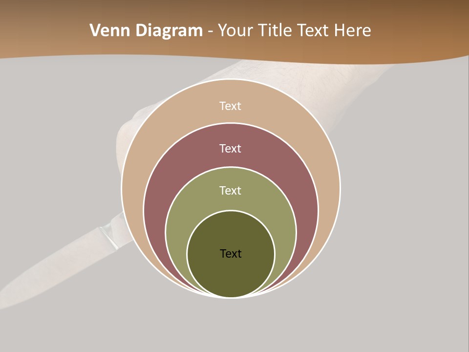 Knife In Hand PowerPoint Template