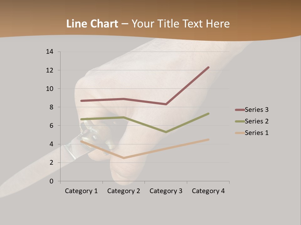 Knife In Hand PowerPoint Template