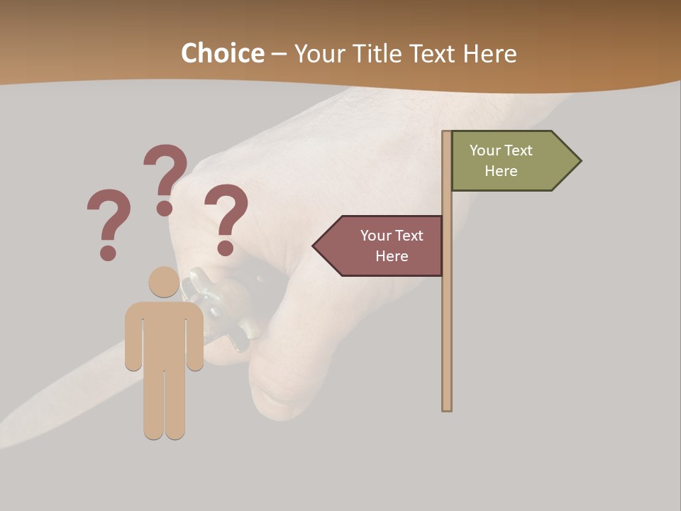Knife In Hand PowerPoint Template