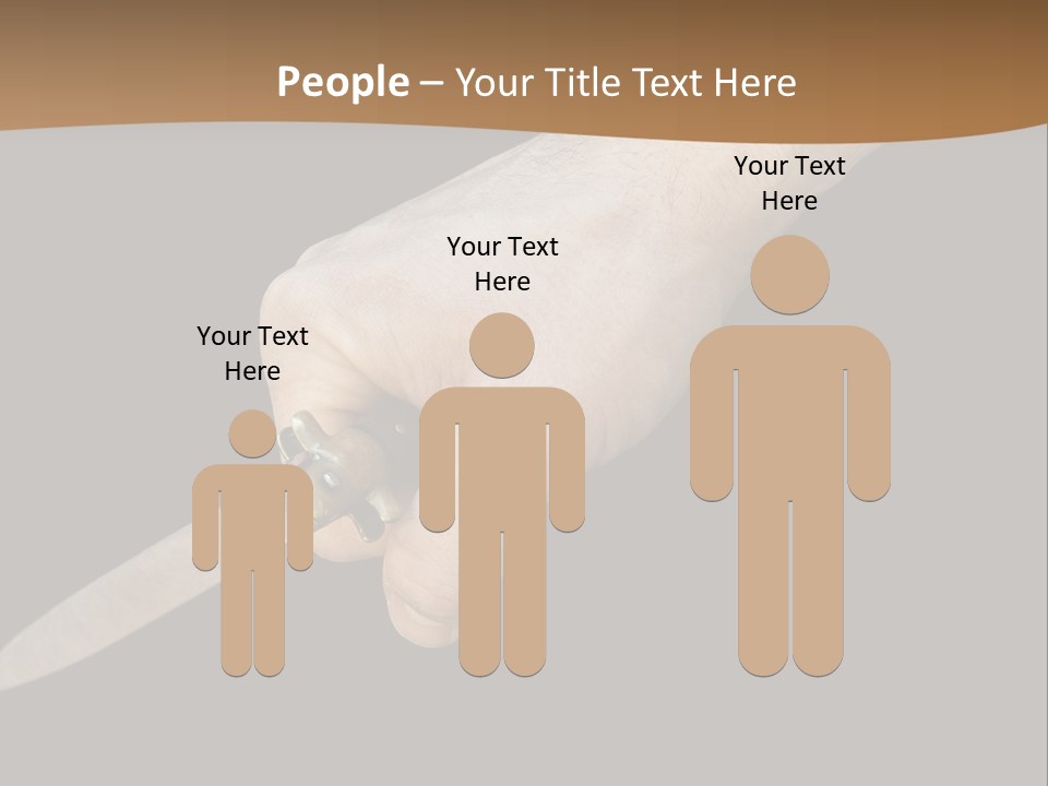 Knife In Hand PowerPoint Template