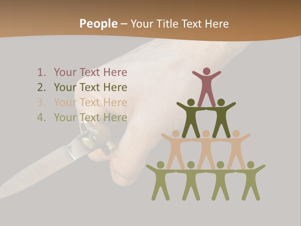 Knife In Hand PowerPoint Template