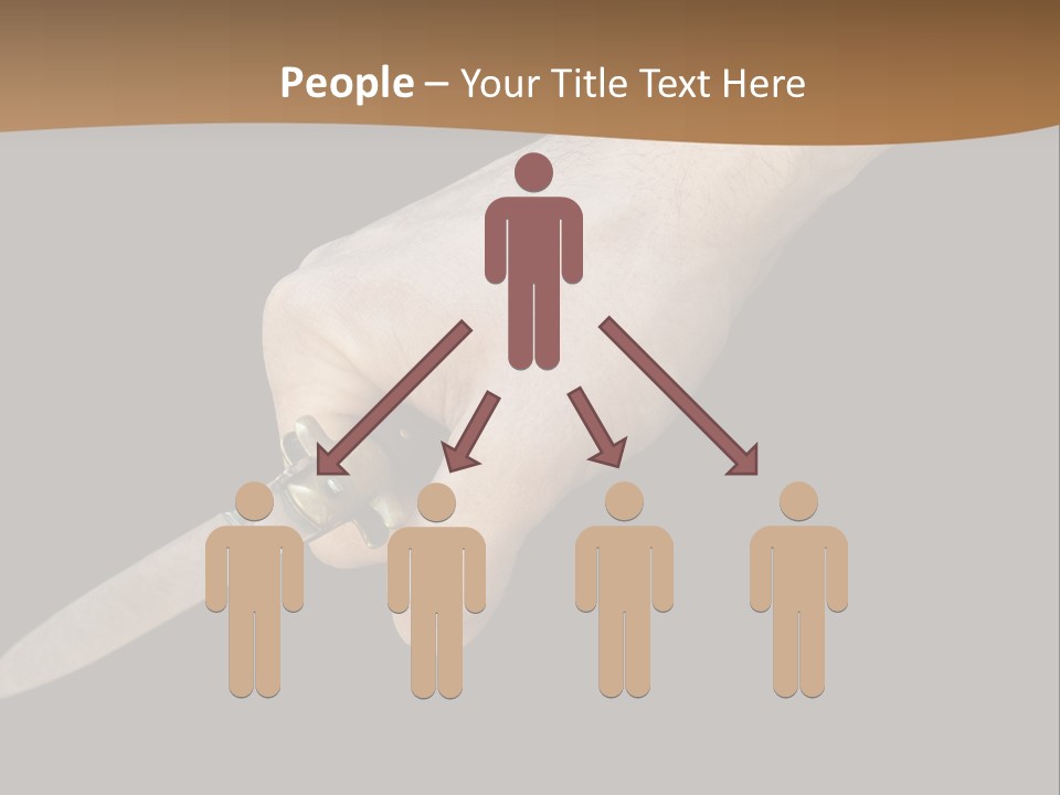 Knife In Hand PowerPoint Template