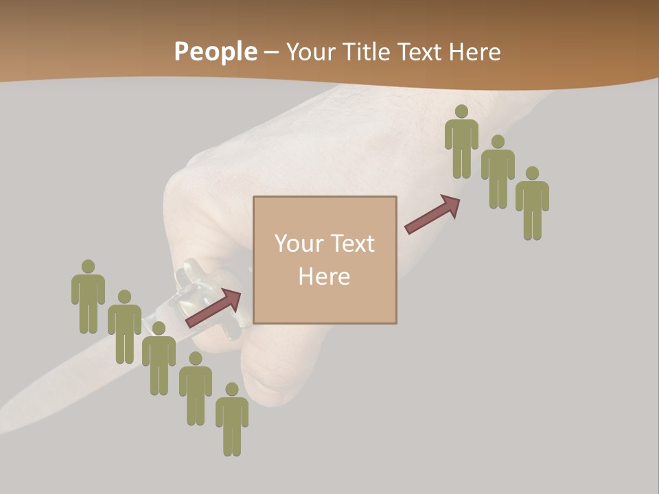 Knife In Hand PowerPoint Template