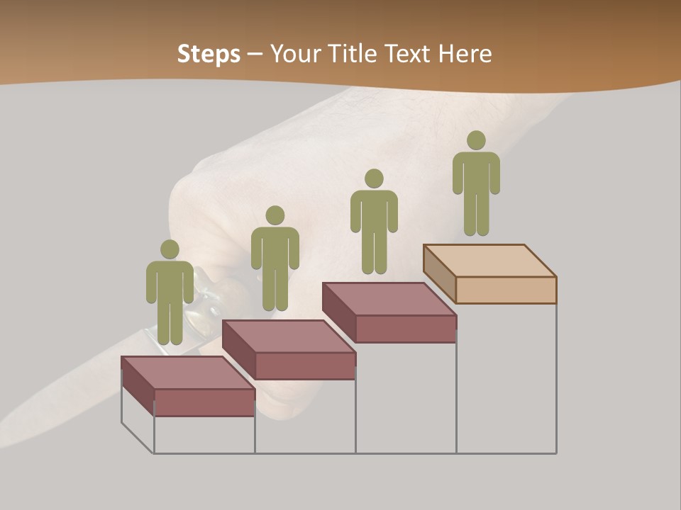 Knife In Hand PowerPoint Template