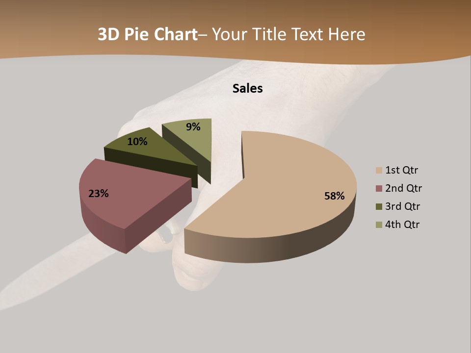 Knife In Hand PowerPoint Template