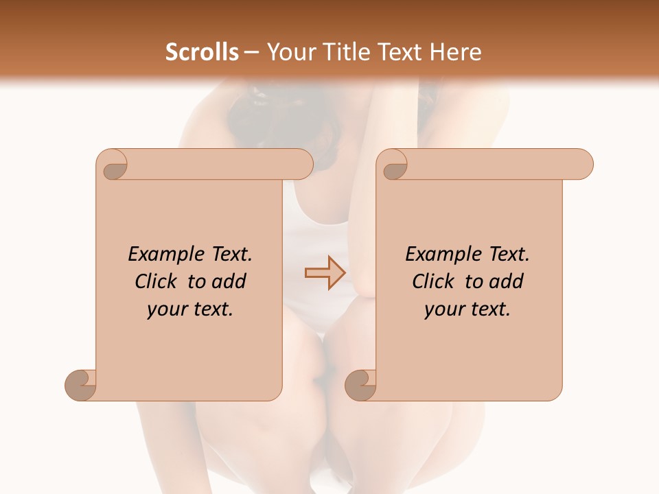 Girl On The Scales PowerPoint Template