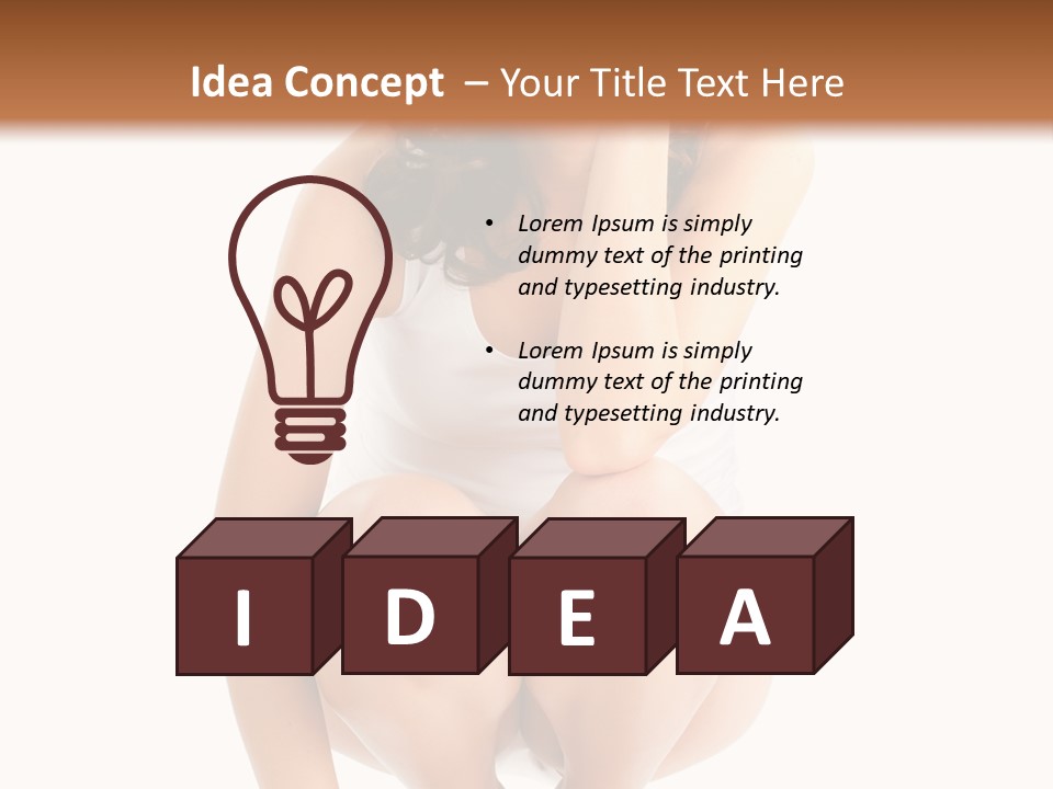 Girl On The Scales PowerPoint Template