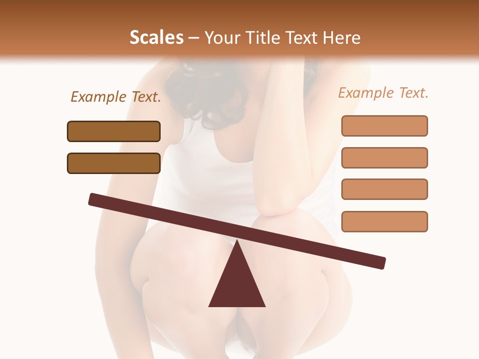 Girl On The Scales PowerPoint Template