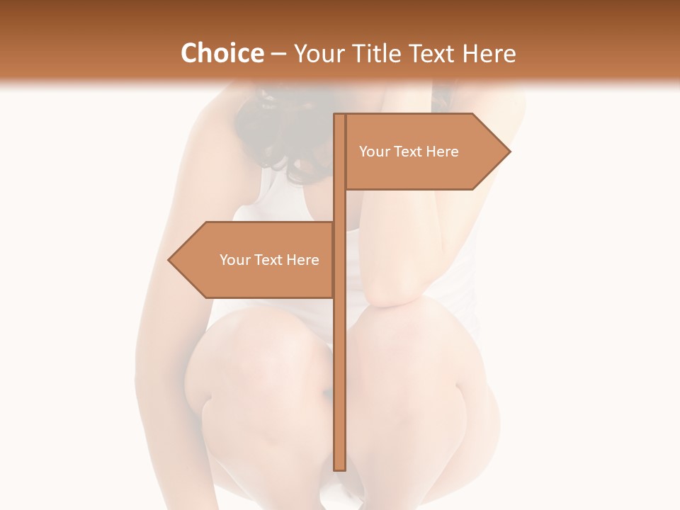 Girl On The Scales PowerPoint Template