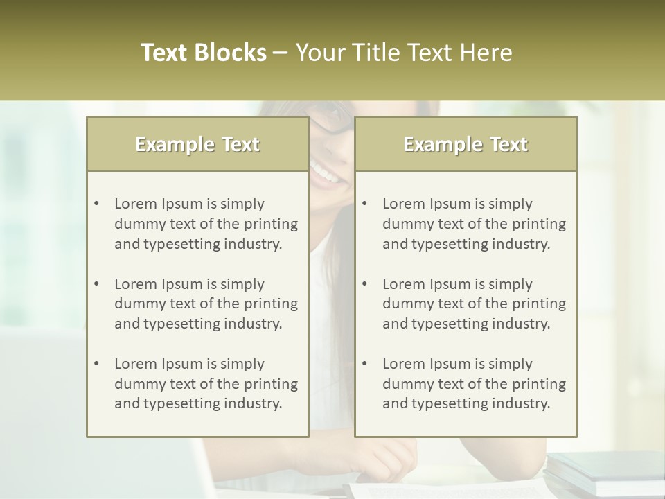 The Girl At The Laptop PowerPoint Template