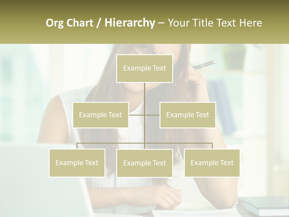 The Girl At The Laptop PowerPoint Template