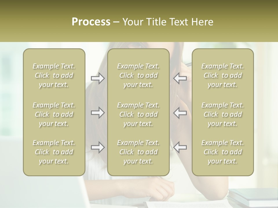 The Girl At The Laptop PowerPoint Template