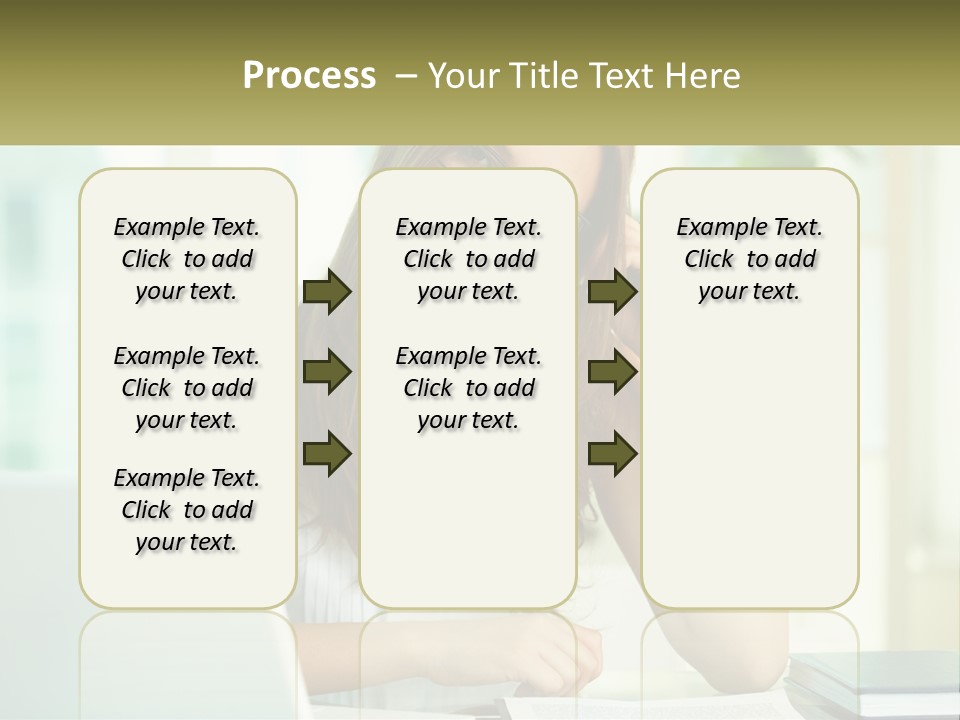 The Girl At The Laptop PowerPoint Template