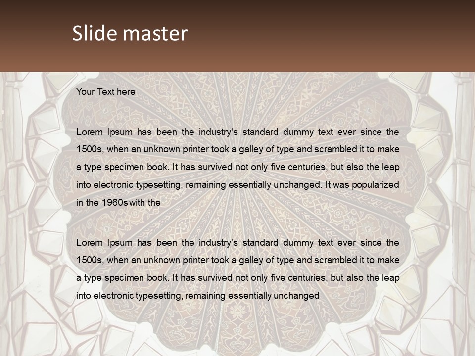 A Picture Of A Circular Object With A Name On It PowerPoint Template