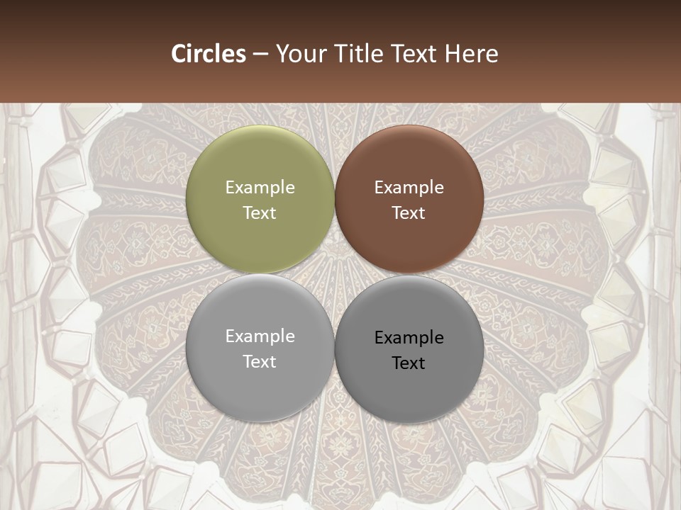 A Picture Of A Circular Object With A Name On It PowerPoint Template