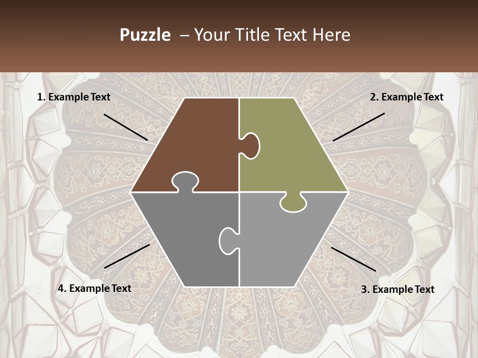 A Picture Of A Circular Object With A Name On It PowerPoint Template