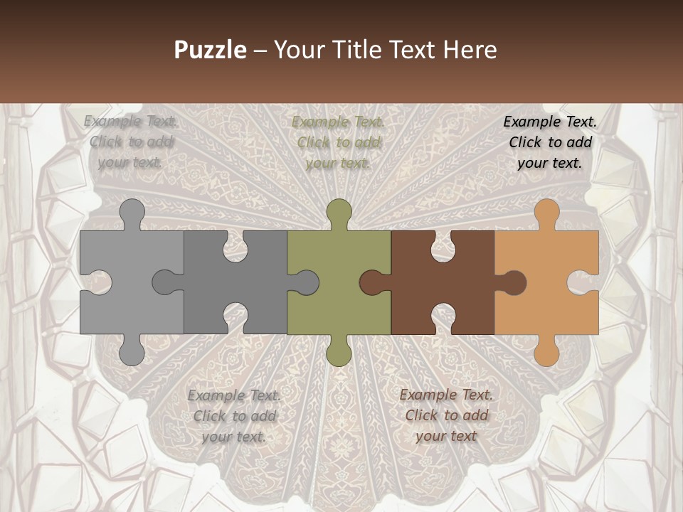 A Picture Of A Circular Object With A Name On It PowerPoint Template