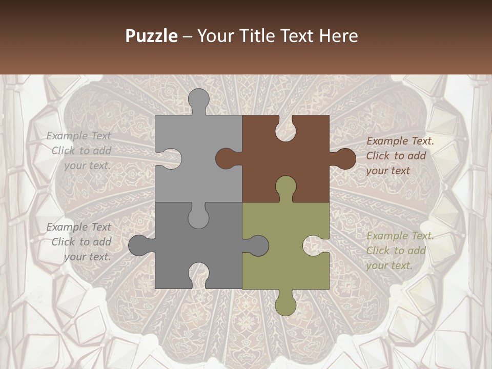 A Picture Of A Circular Object With A Name On It PowerPoint Template