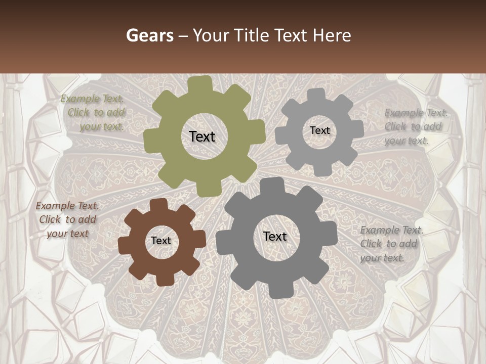 A Picture Of A Circular Object With A Name On It PowerPoint Template