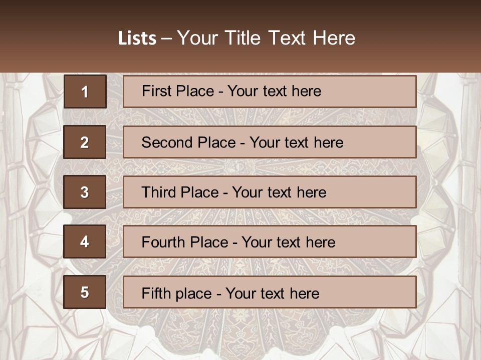 A Picture Of A Circular Object With A Name On It PowerPoint Template