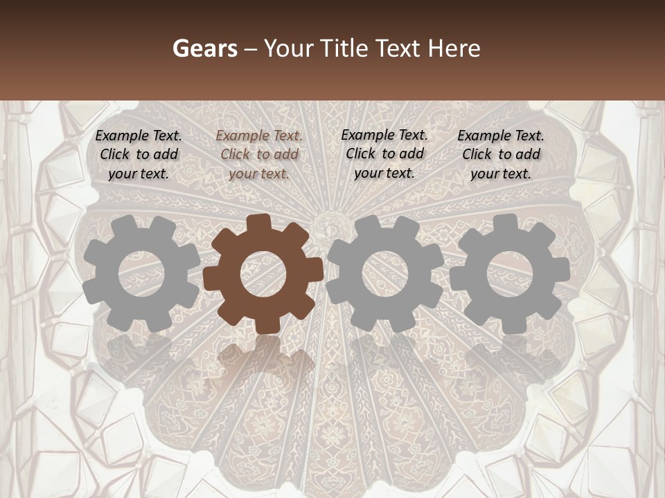 A Picture Of A Circular Object With A Name On It PowerPoint Template