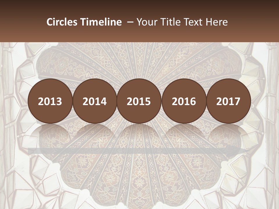 A Picture Of A Circular Object With A Name On It PowerPoint Template