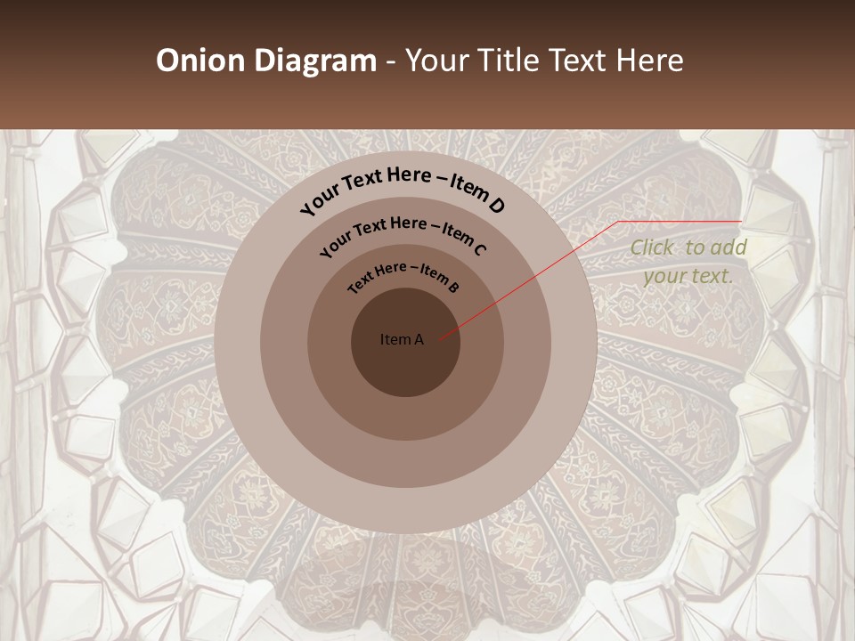 A Picture Of A Circular Object With A Name On It PowerPoint Template