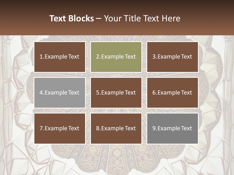 A Picture Of A Circular Object With A Name On It PowerPoint Template