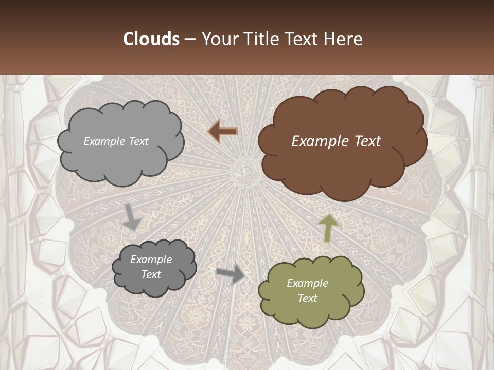 A Picture Of A Circular Object With A Name On It PowerPoint Template