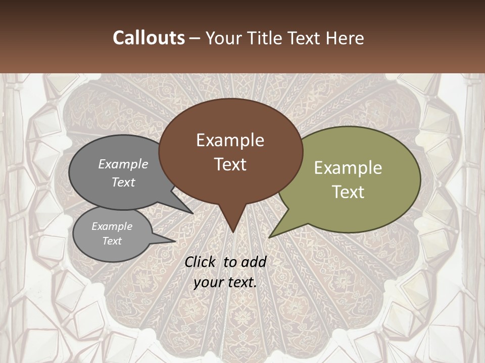 A Picture Of A Circular Object With A Name On It PowerPoint Template