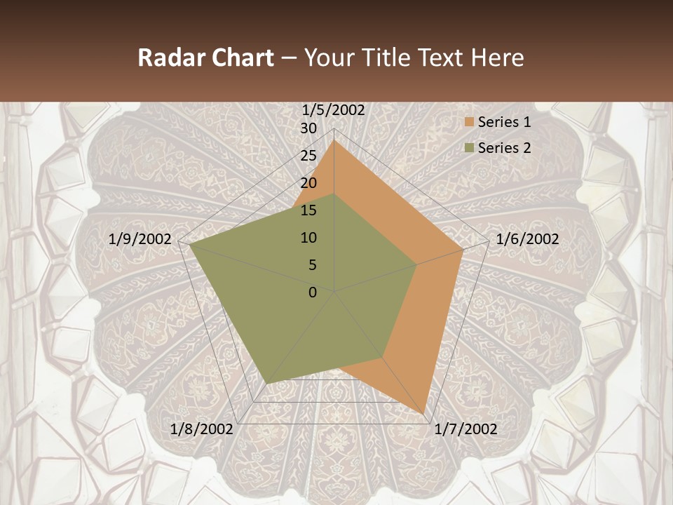 A Picture Of A Circular Object With A Name On It PowerPoint Template