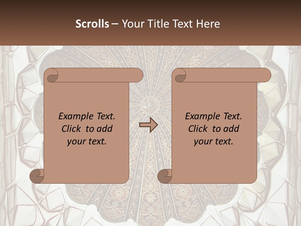 A Picture Of A Circular Object With A Name On It PowerPoint Template