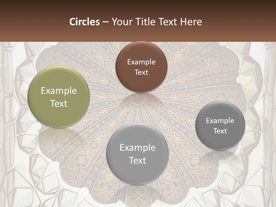 A Picture Of A Circular Object With A Name On It PowerPoint Template
