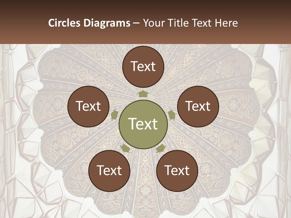 A Picture Of A Circular Object With A Name On It PowerPoint Template