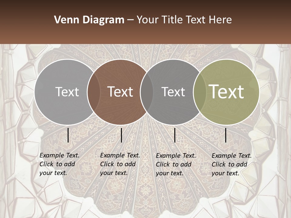 A Picture Of A Circular Object With A Name On It PowerPoint Template