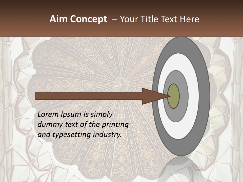 A Picture Of A Circular Object With A Name On It PowerPoint Template