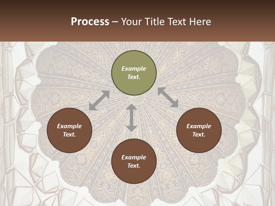 A Picture Of A Circular Object With A Name On It PowerPoint Template