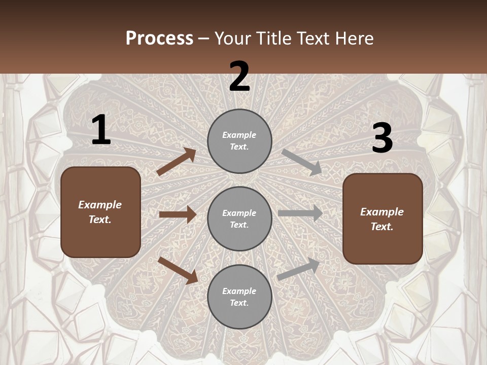 A Picture Of A Circular Object With A Name On It PowerPoint Template