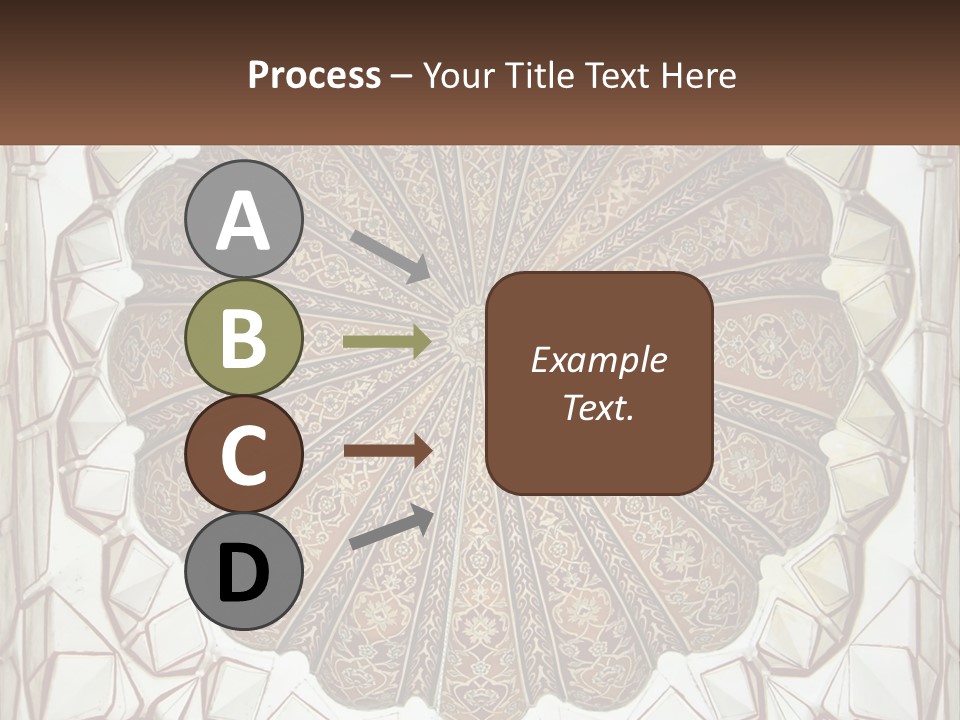 A Picture Of A Circular Object With A Name On It PowerPoint Template