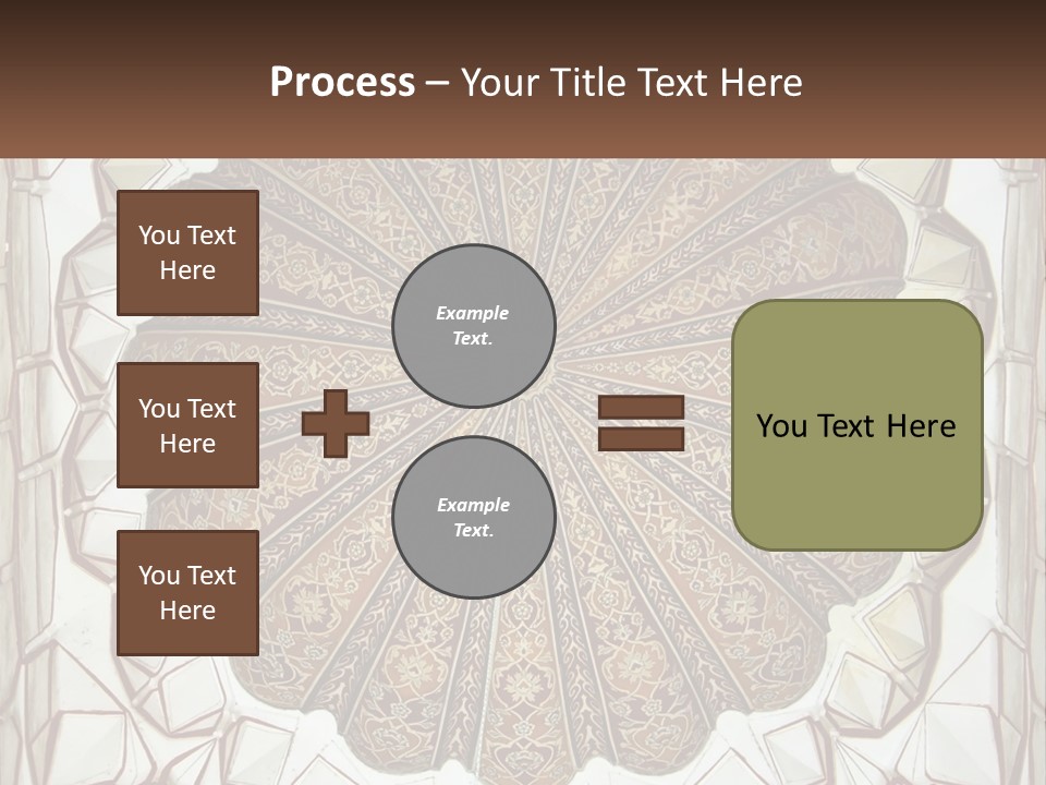 A Picture Of A Circular Object With A Name On It PowerPoint Template
