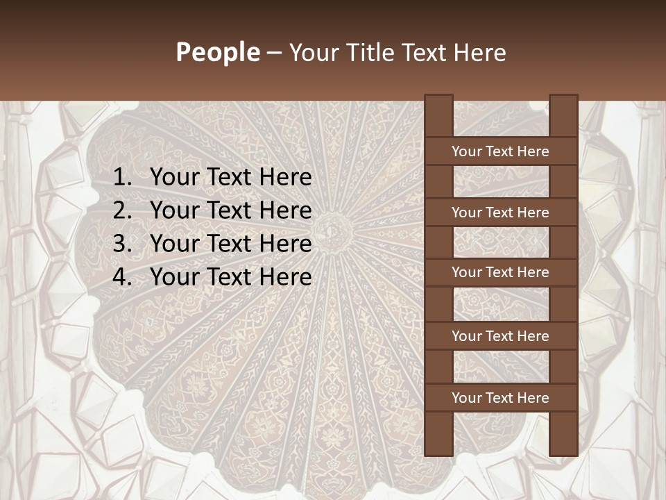 A Picture Of A Circular Object With A Name On It PowerPoint Template